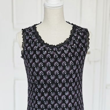 Vintage Mesh Top Pailetten