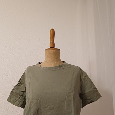 Khaki Crop T-Shirt