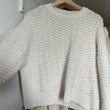 White cozy sweater