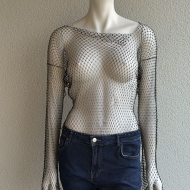 Top en résille