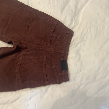 Wide-leg corduroy trousers brown