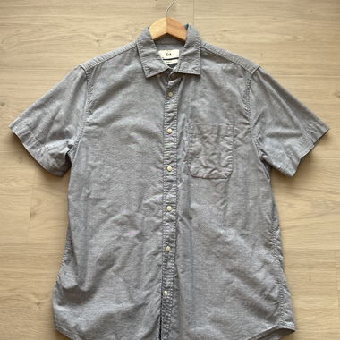 Chemise manches courtes grise