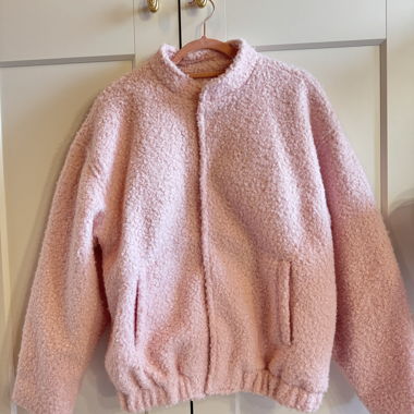 Giacca Teddy rosa