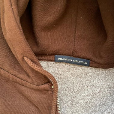 Hoodie zippé Brandy Melville marron