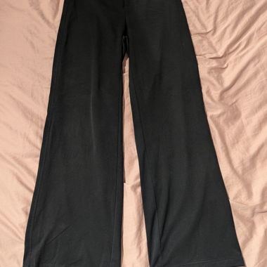 Bershka Black Wide-Leg Trousers