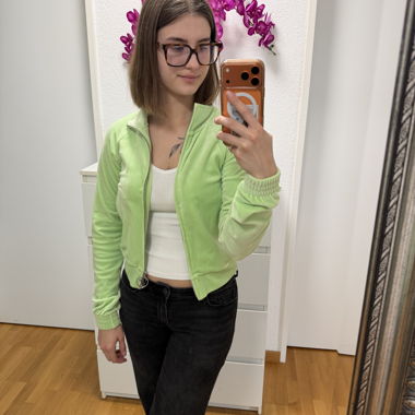 Limegrüne Zip-Top Jacke