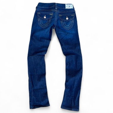 Jeans True Religion in denim a zampa con cuciture posteriori Y2K