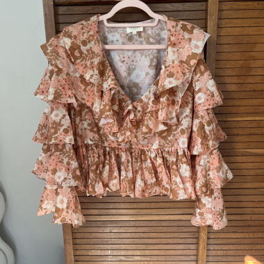 Camicia a Balze Floreale Sezane, Taglia 38