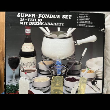 FONDUE SET 28 -TEILIG MIT DREHKABARETT
