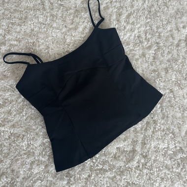 H&M Divided top crop nero