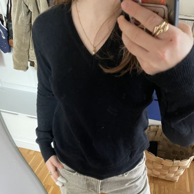 Black V-neck sweater 