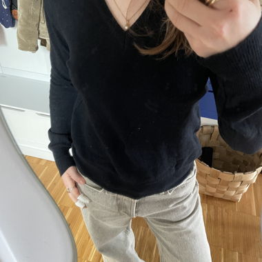 Black V-neck sweater 