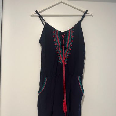 Blue summer short pantsuit