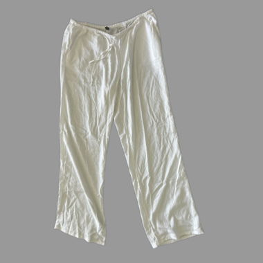 Pantalon en lin blanc