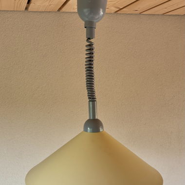 Lampada da soffitto con paralume in metallo anni 80