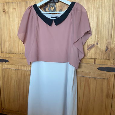 Sisley Cocktail Kleid, Rosa & Beige