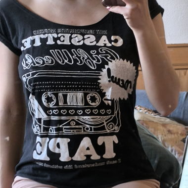 T-shirt noir cassette