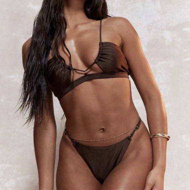 Bikini marrone due pezzi missguided