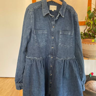 Sézane Denim Shirt Dress