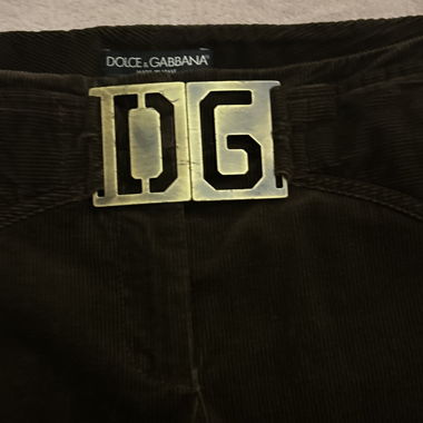 Dolce Gabbana Brown Corduray Flared Slim fit