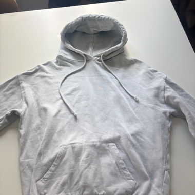 Subdued white butterfly print hoodie S