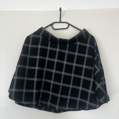 Black Plaid Skirt