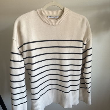 Pull en maille rayée Zara