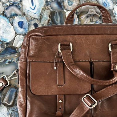 Leder Laptop Tasche 