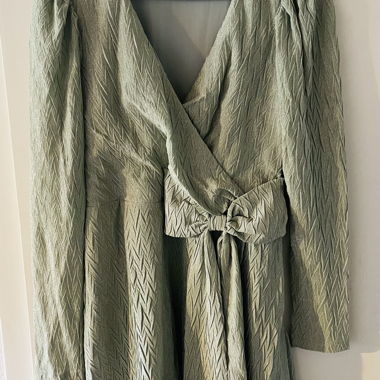 Fashion Union structured green cocktail dress