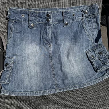 Blue Denim Mini Skirt