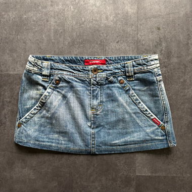 „Leyya“ Denim-Minirock Made in Italy