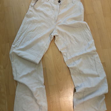Beige Leinenhose