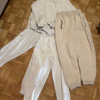 Ensemble hoodie et jogging crème