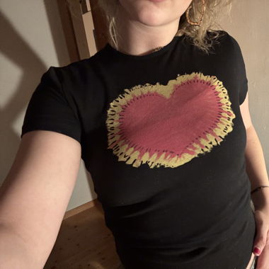 Top mit Herz Bedruck