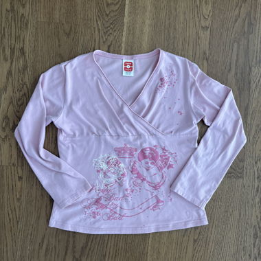 Pink Y2K Long-Sleeve Shirt