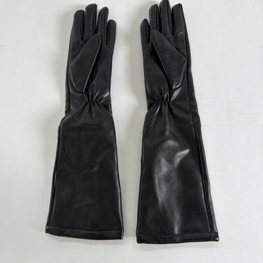 Schwarze lange Handschuhe