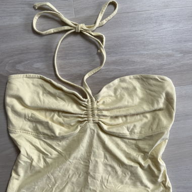 Yellow Bandeau Top