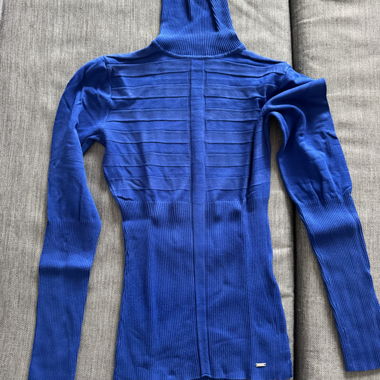 Pull col roulé côtelé Morgan Blue