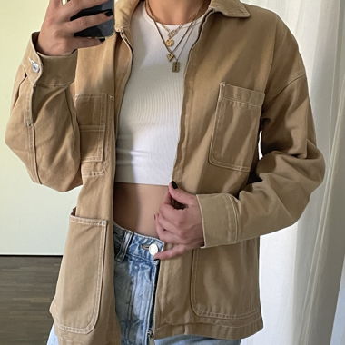 Beige Jacke