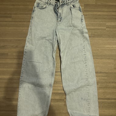 Jeans à jambes larges taille haute en denim clair w26l32
