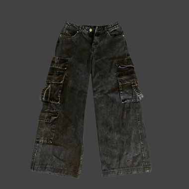 Black Cargo Jeans