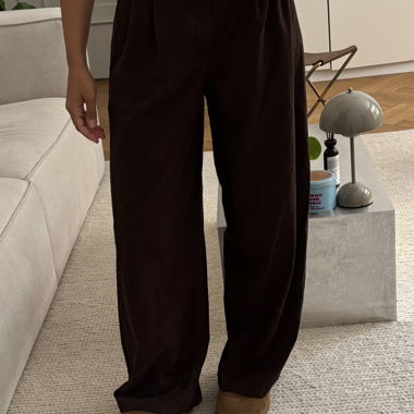 Bershka Wide-Leg Fabric Trousers