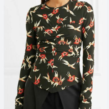 Camicia Isabel Marant 36 fiori marrone arancione