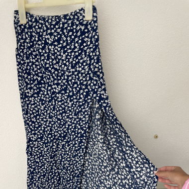 Skirt blau/weiss blümchen