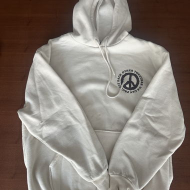 Sweat à capuche beige 