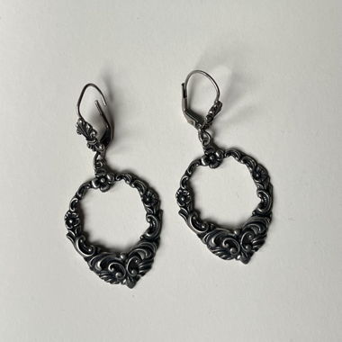 Boucles d'oreilles vintage en argent 800