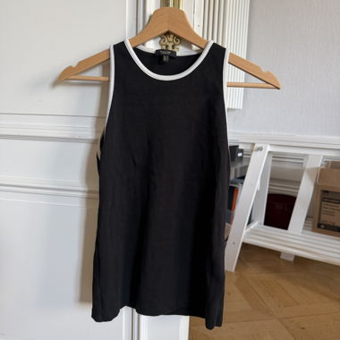 Top senza maniche Massimo Dutti nero
