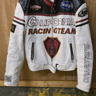 Giacca in pelle da moto Racing Team