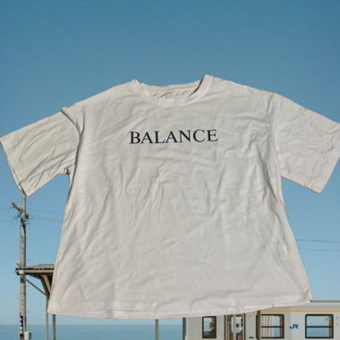 White “BALANCE” Oversized Shirt