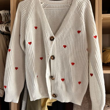 Weissen Herz Cardigan 
